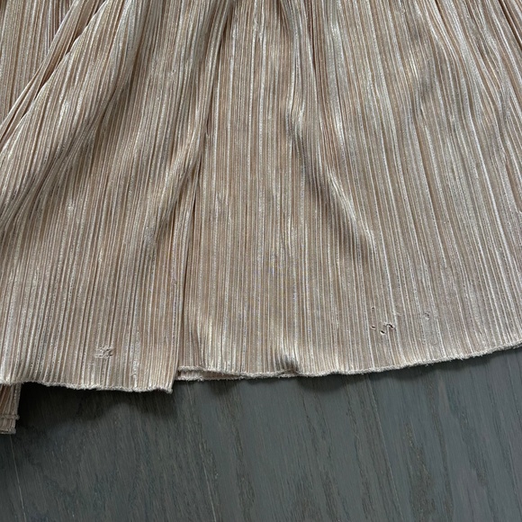 Sabina Musayev MAZE Gold Tiered Maxi Dress Ruffle Sleeve Tie - XS X SMALL - Picture 13 of 13